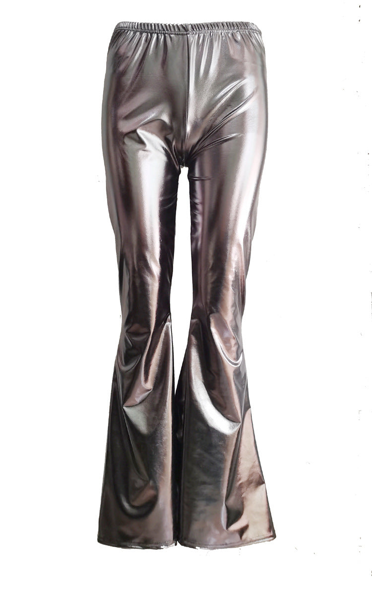 Women's Sexy Stage Bright Faux Leather Fashionable Pants