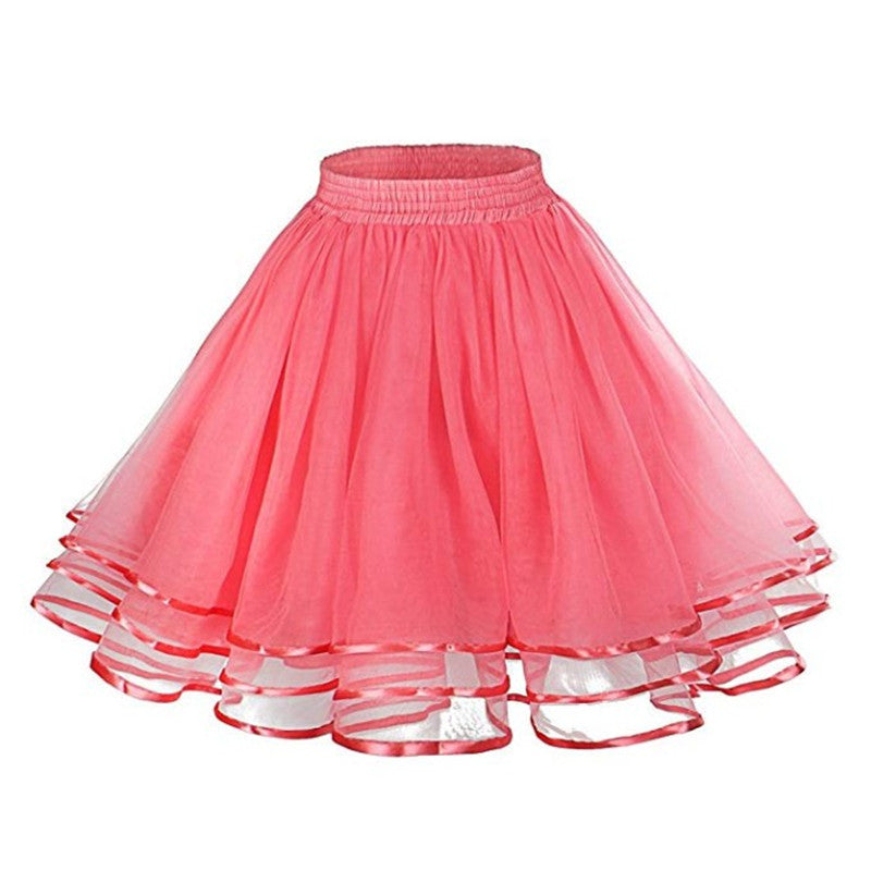 Crinoline Boneless Soft Veil Daily Ribbon Skirts