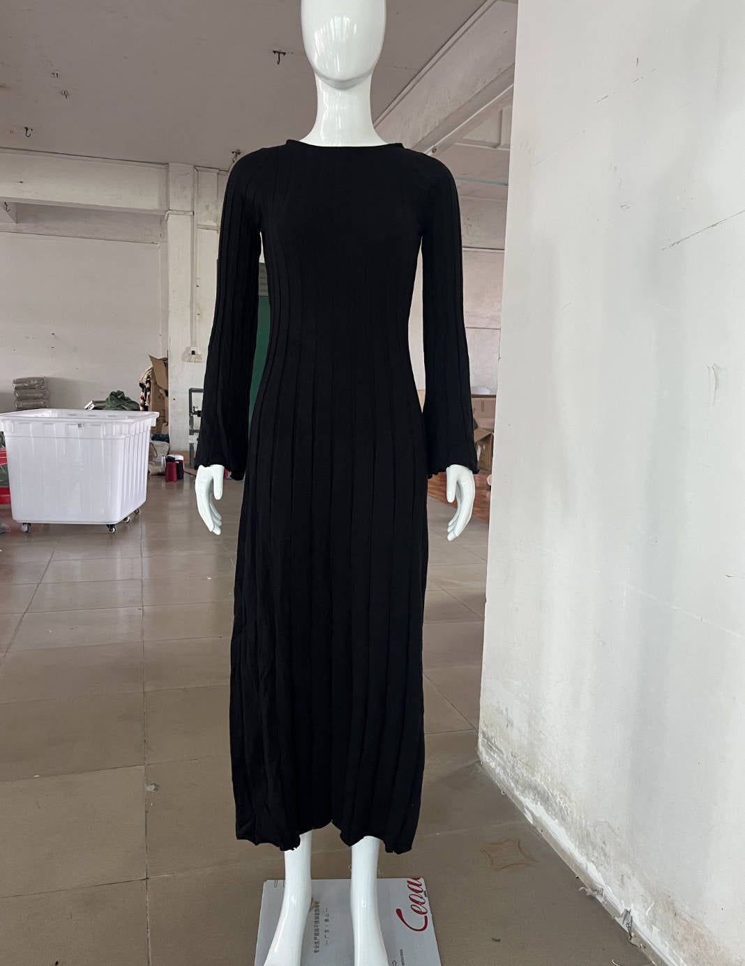 Women's Slimming Round Neck Big Pit Stripe Backless Dresses