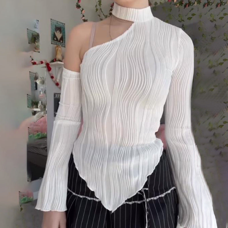 Women's Spring Sexy Street Fashion Long Sleeve Blouses