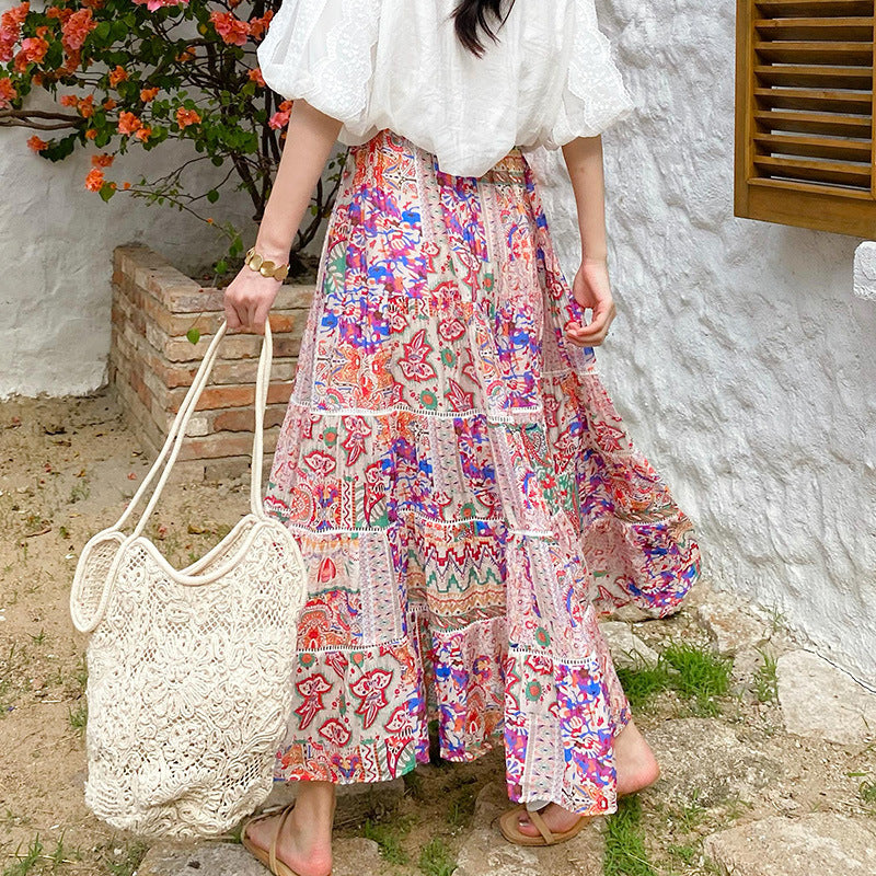 Women's Holiday Female Dress Seaside Beach Swing Skirts