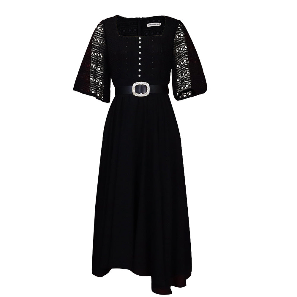 Fashion Chiffon Patchwork Beaded African Dress Dresses