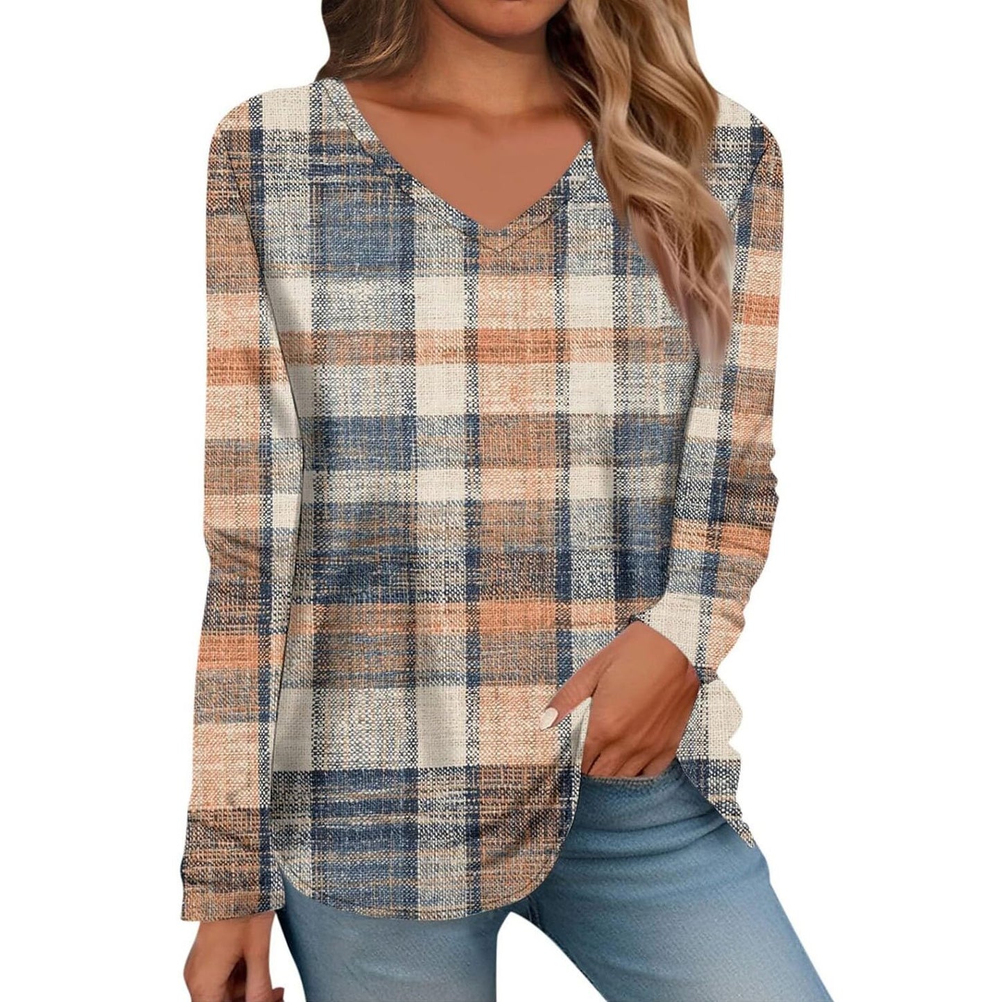 Women's Versatile Creative Printed Long Sleeves Blouses