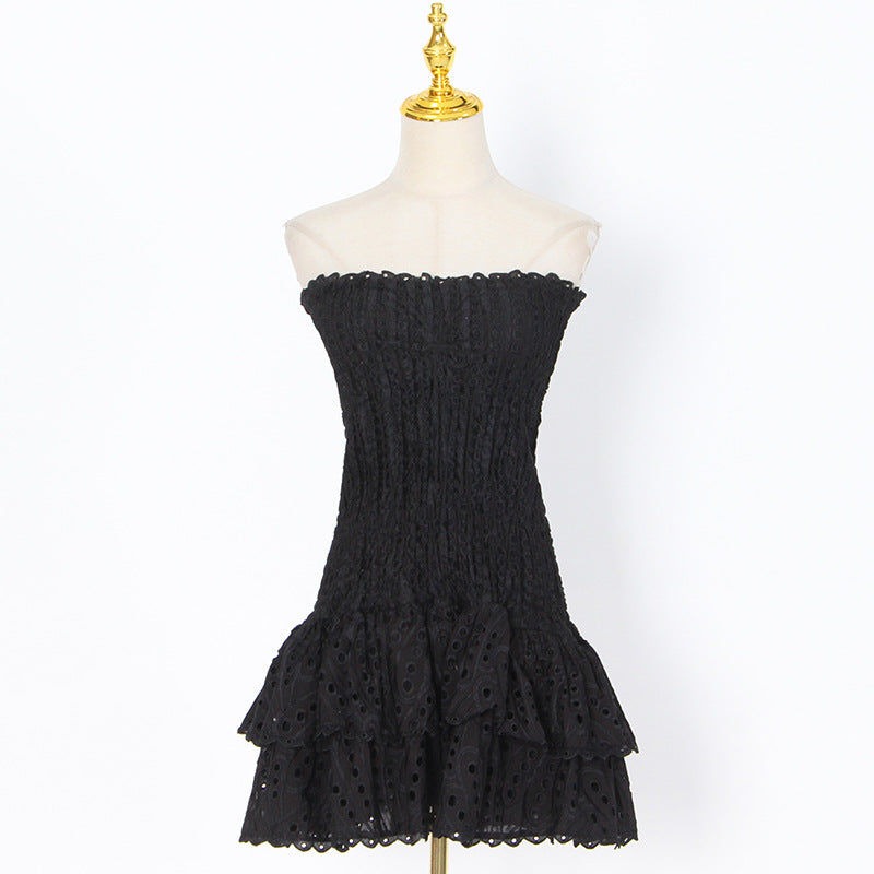 Women's Small Dress Autumn High-grade Bandeau Embroidery Shorts