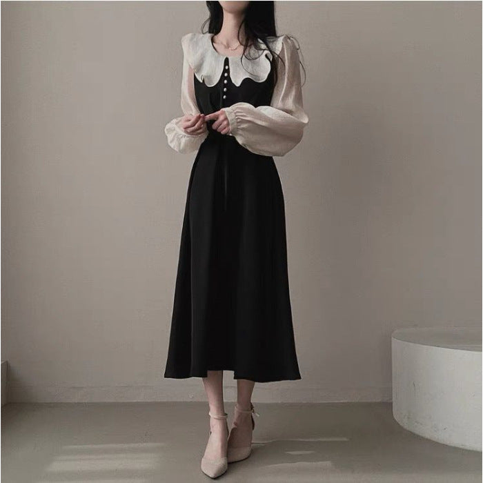 Women's French Style Temperament Ruffled Stitching Fake Dresses