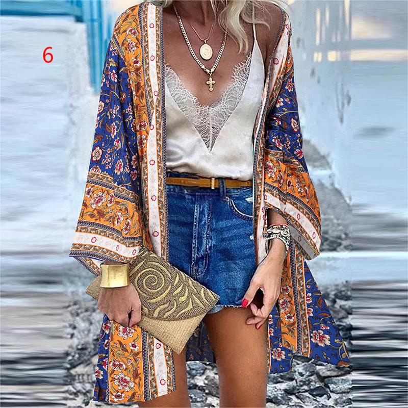 Women's Casual Fashion Trend Vacation Batwing Long Blouses
