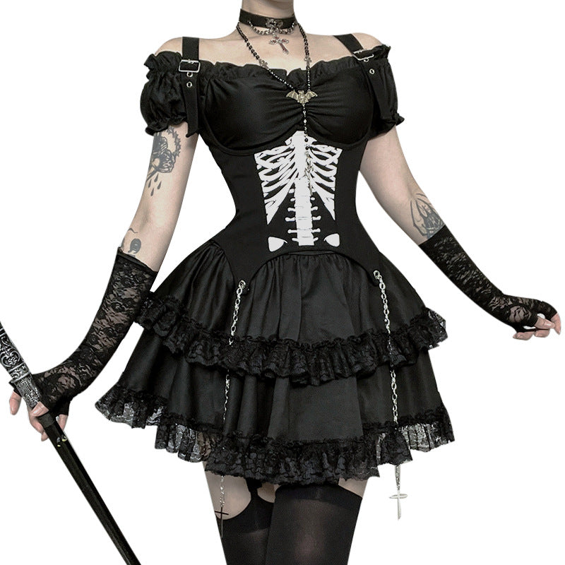 Dark Two-way Dress Gothic Style Sexy Hot Dresses