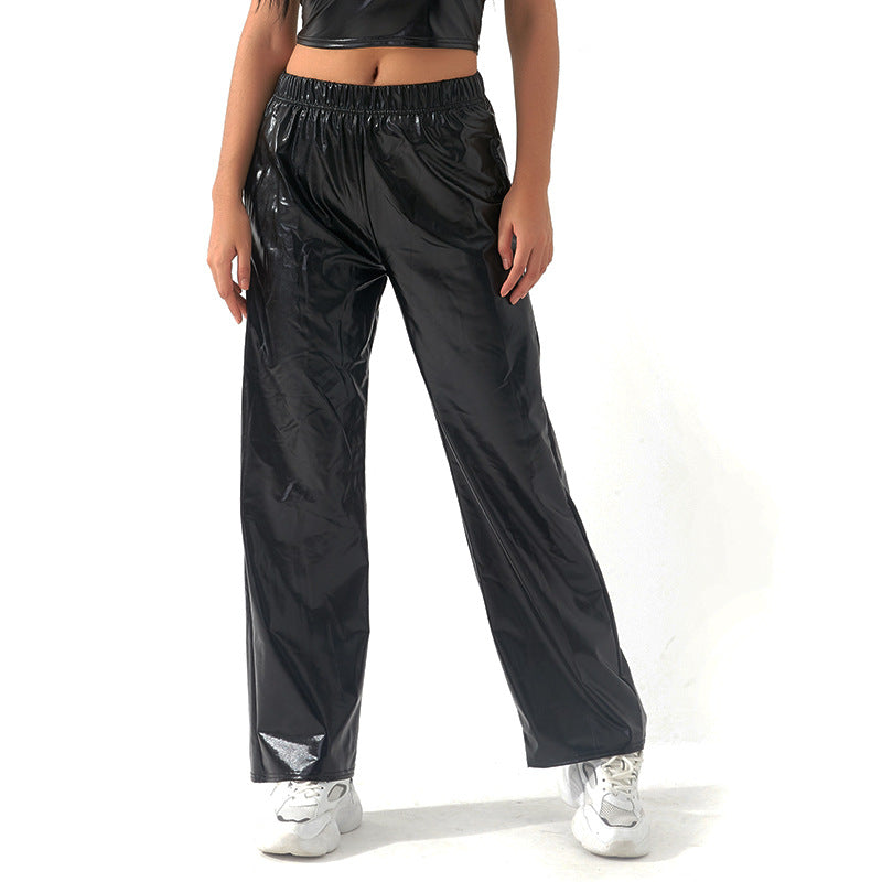 Women's Design Aurora Laser Gradient Waist Straight Pants