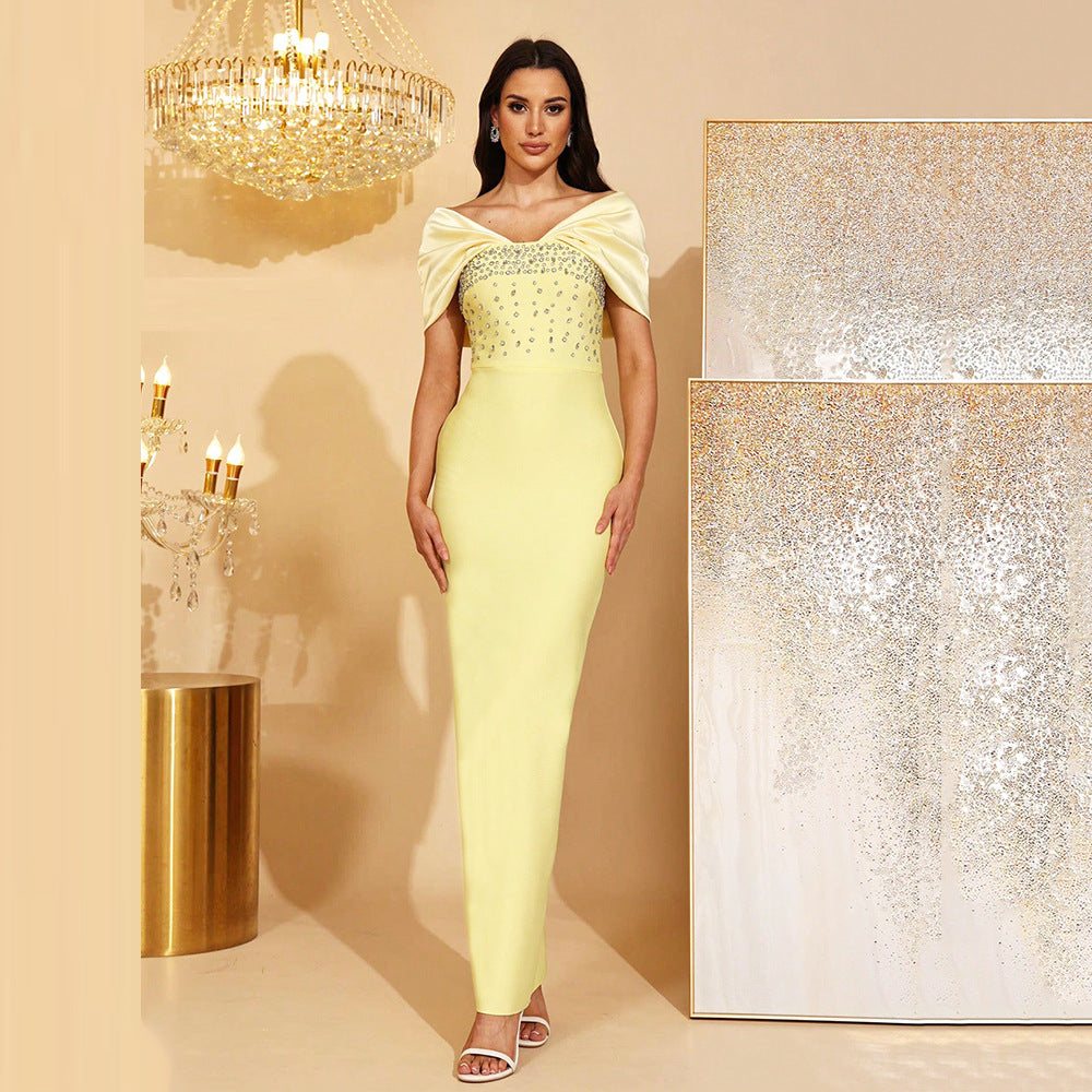 Women's Luxury Diamond Sexy Slim Fit Long Dress Dresses