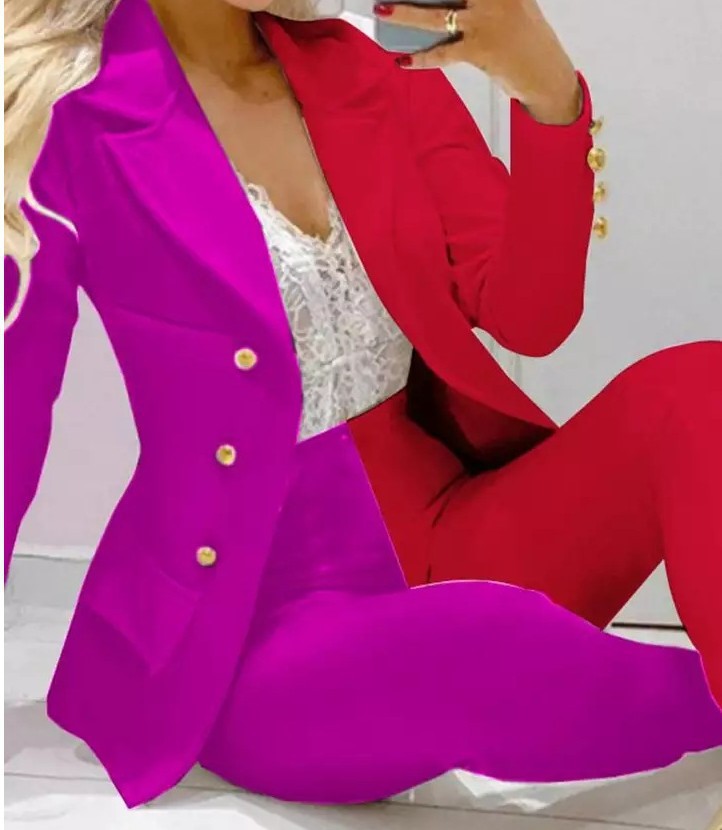 Women's Slouchy Example Casual Fashion Set Suits