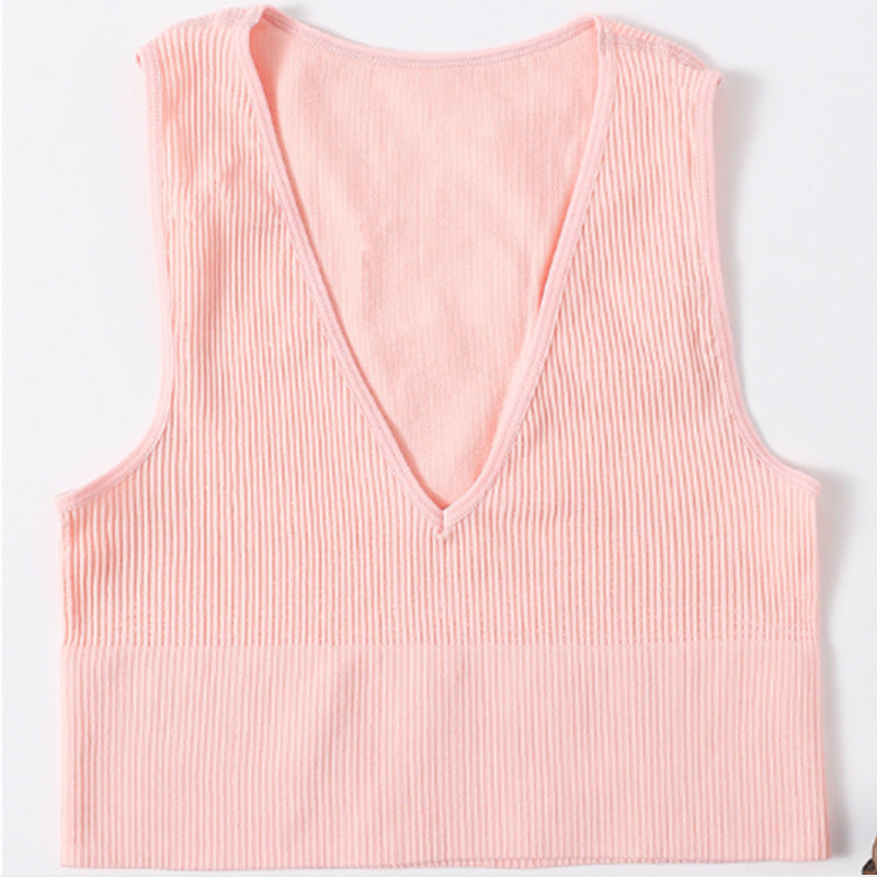 Women's Fashionable Cropped Sexy Underwear Deep Collar Cool Tops