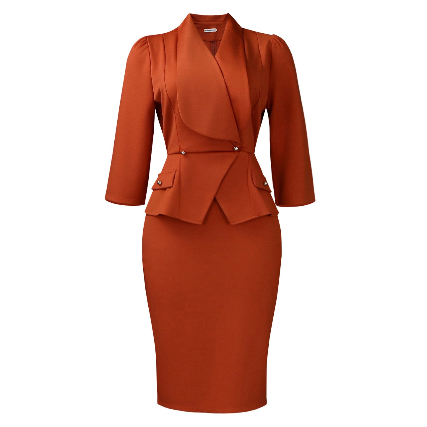 Women's Fashion Elegant Solid Color Sheath African Dress