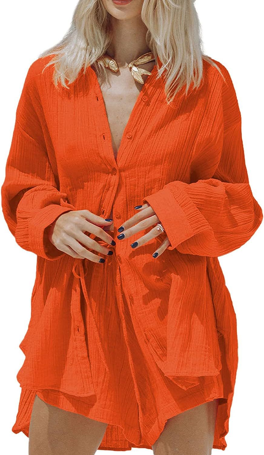 Women's Casual Two-piece Summer Long Sleeve Shirt Suits