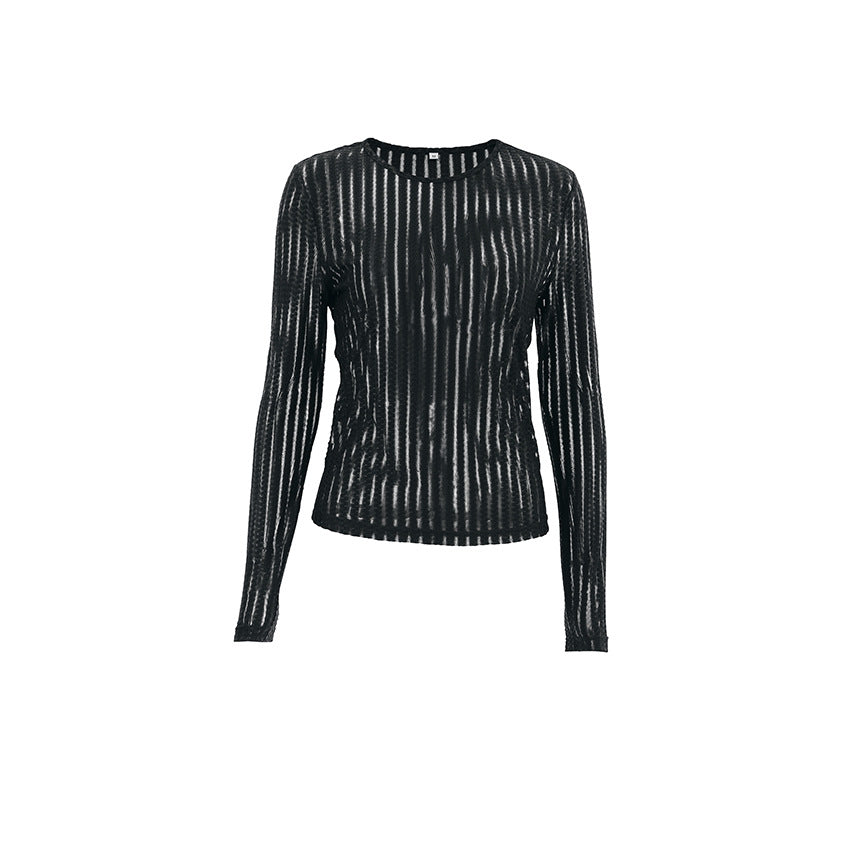 Women's Sexy Lace T-shirt Temperament Commute Micro Blouses