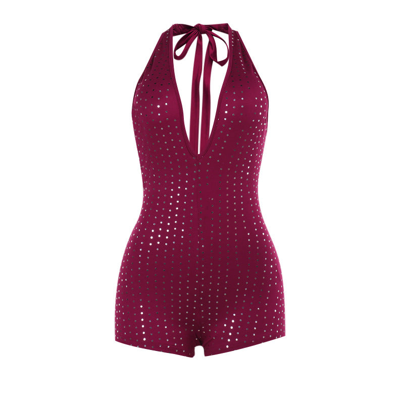 Women's Elegant Sexy Slim Diamond In The Debris Rhinestone Clothing