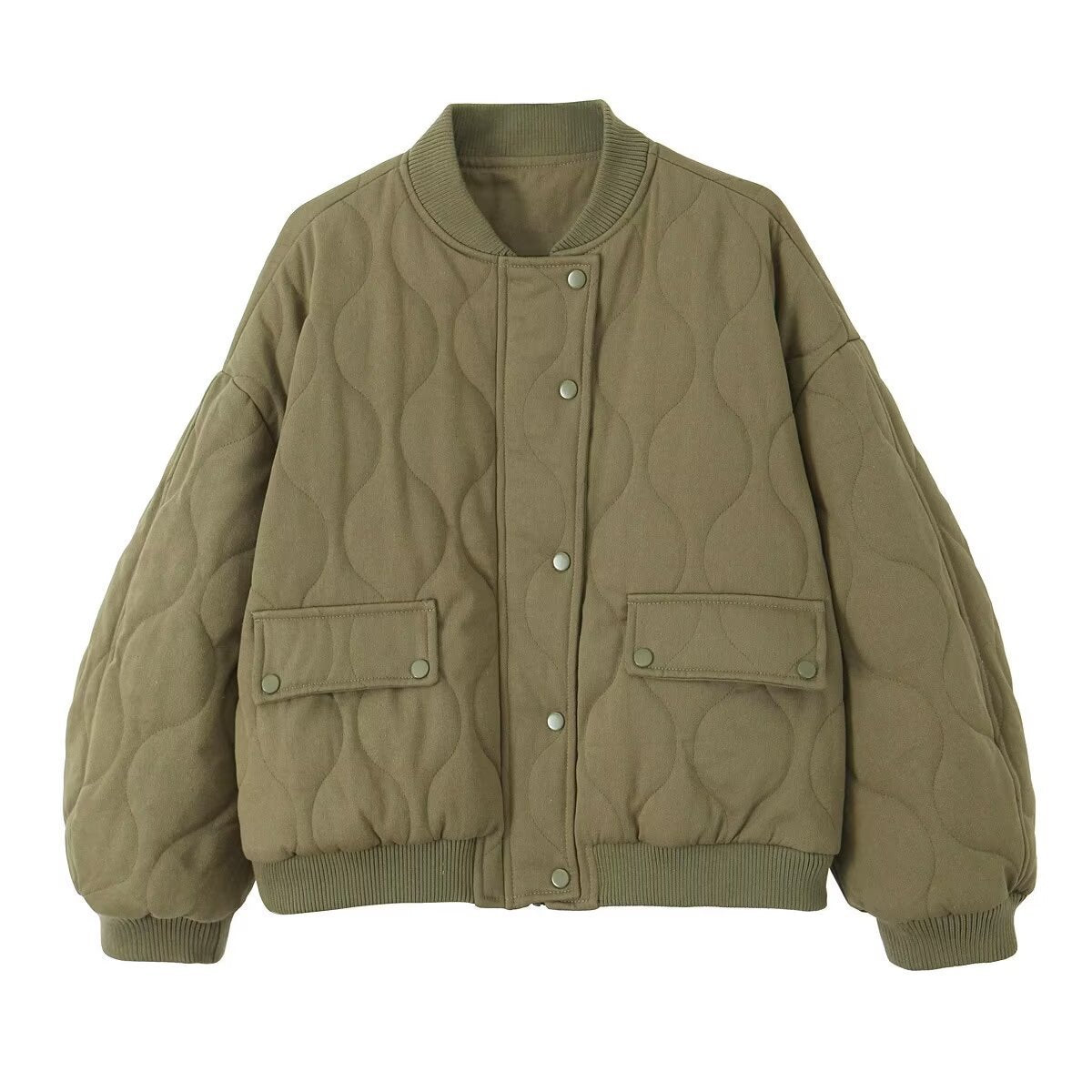 Women's Fashion Loose Pilot Shoulder Width Washed Coats