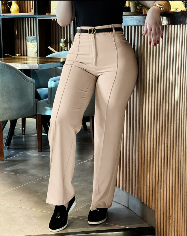 Women's Style Fresh Sweet Patchwork Trousers High Pants