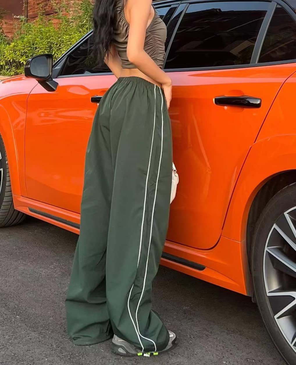 Personalized Drawstring Leisure Elastic Waist Long Pants