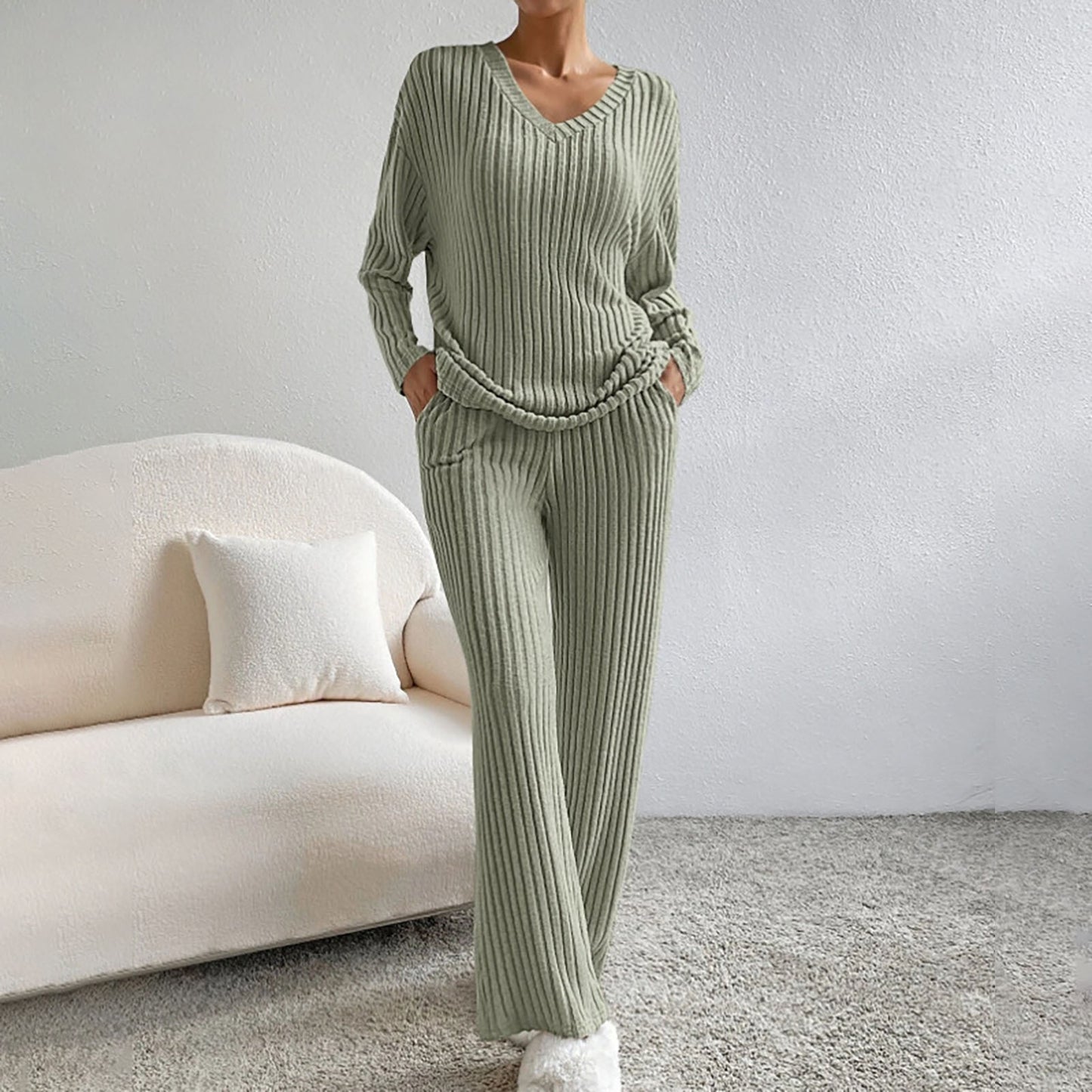 Women's Two-piece Fashion Casual Straight Loose Temperament Suits