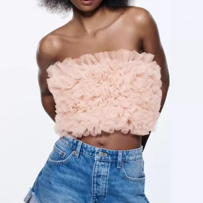 Women's Niche Fashion Sexy Silk Net Knitted Tops