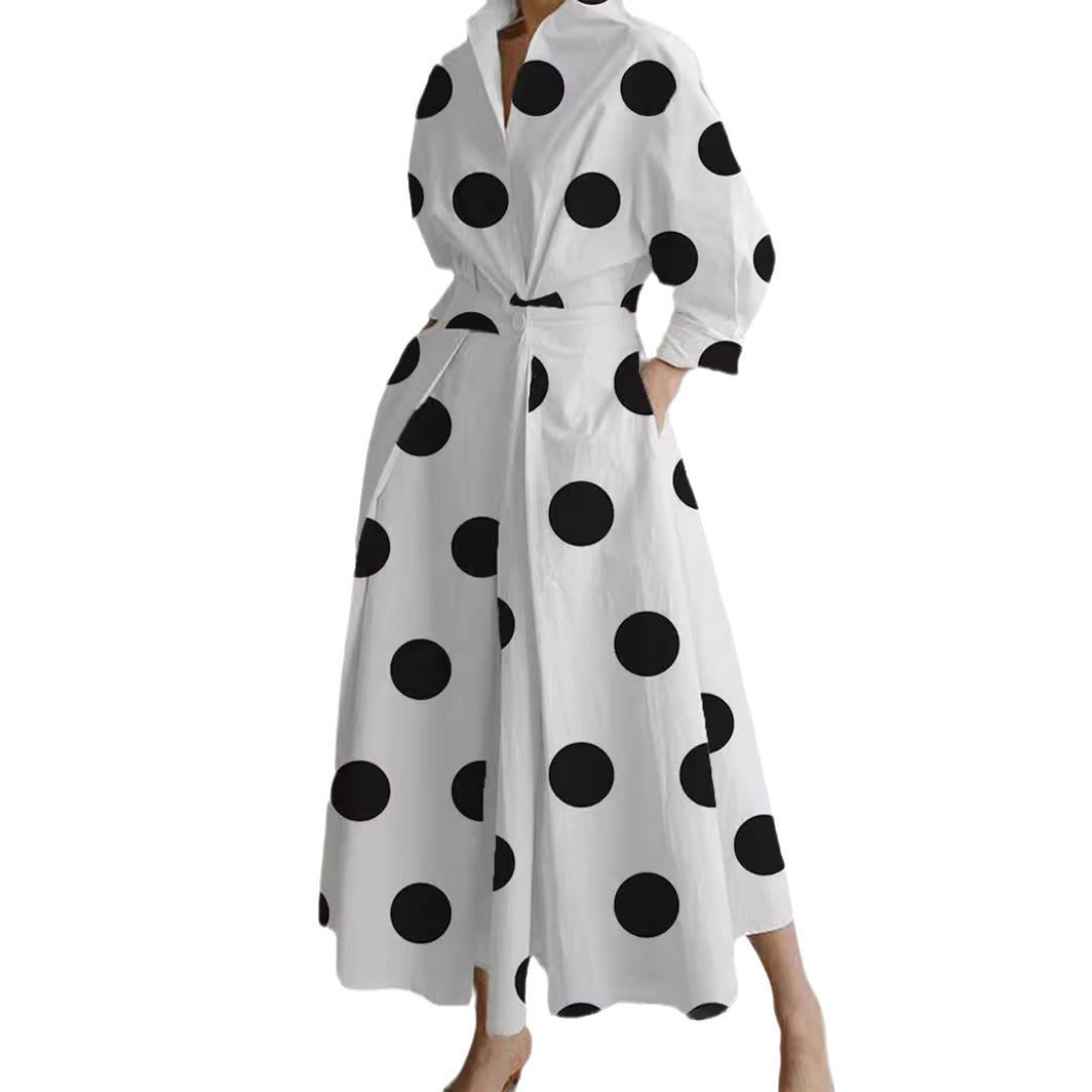 Commuting Fashion Collar Lining Elastic Waist Blouses