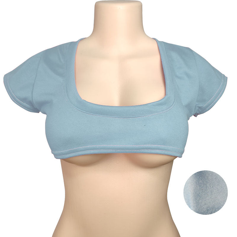 Women's Two-dimensional Pure Color Half Milk T-shirt Cute Blouses