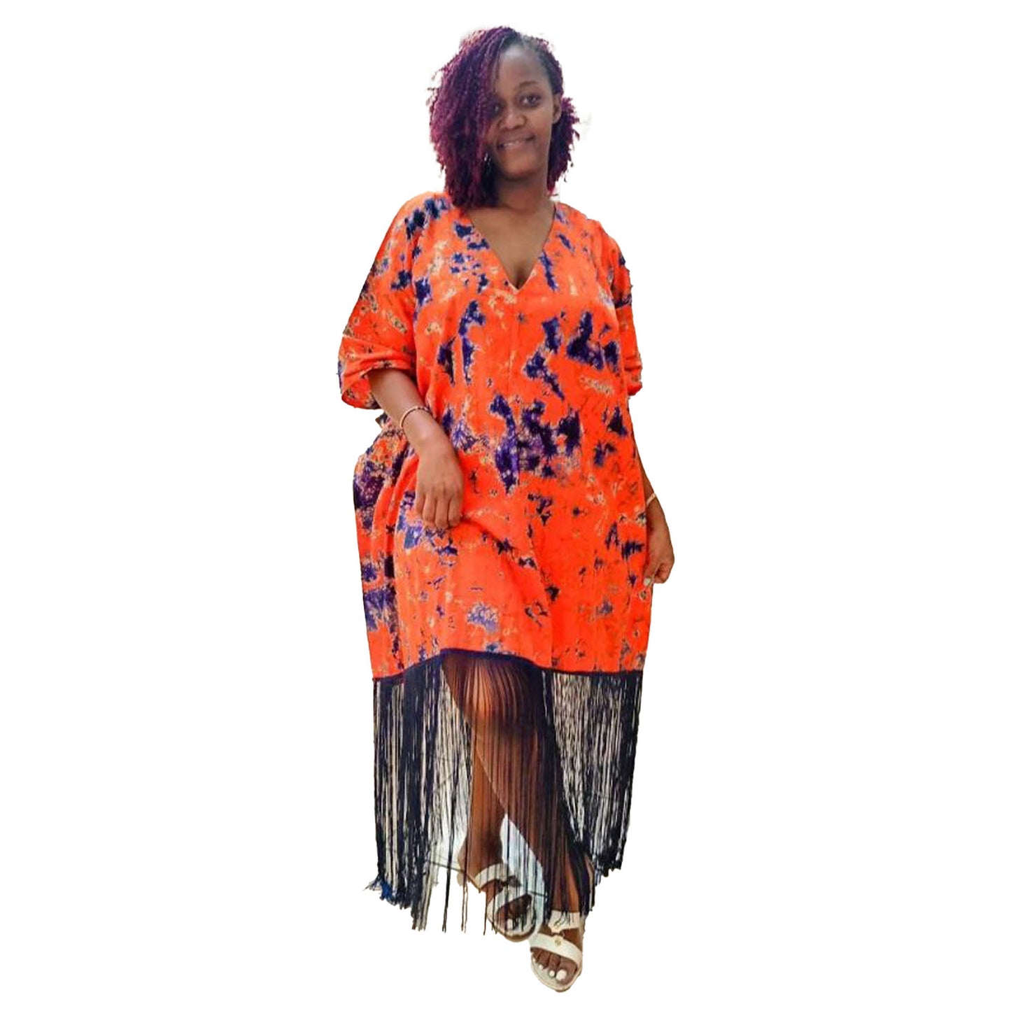 Attractive Summer Loose Casual Tassel Dress Dresses