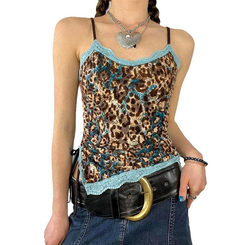 Fashion Trendy Printed Slim Fit Slimming Tops