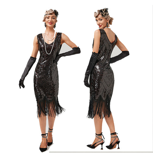 Dress Party Dance Host Sequin Toast Evening Dresses
