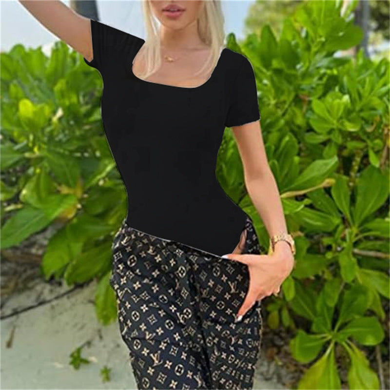 Women's Sleeve Slim Fit Solid Color Jumpsuits