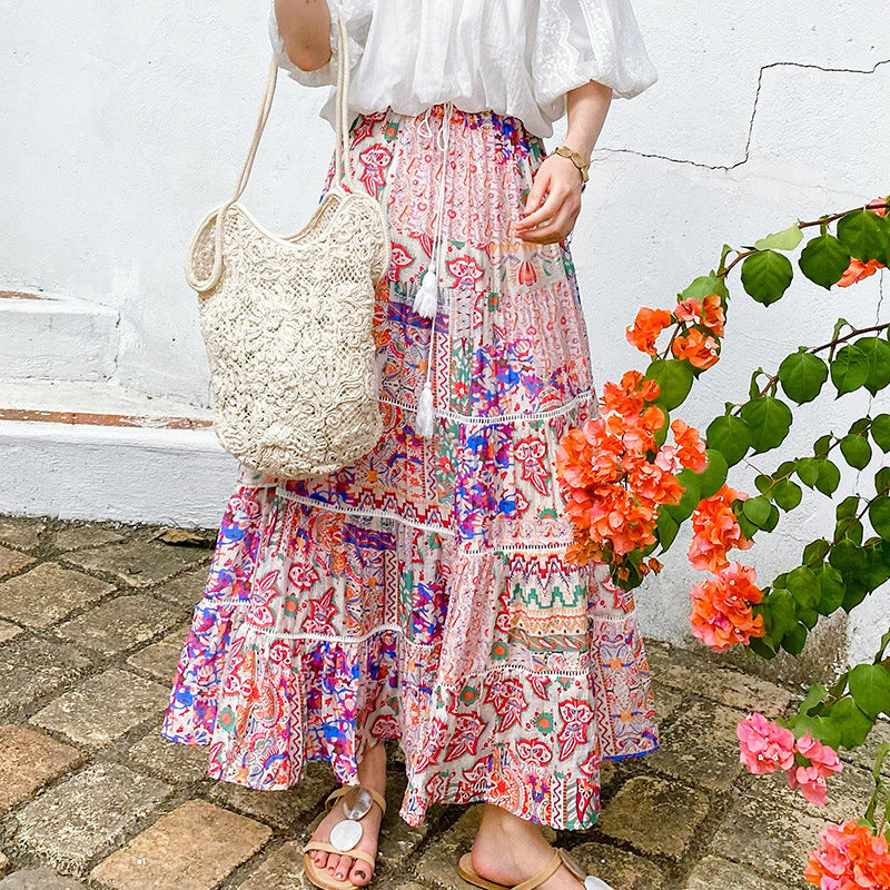 Women's Holiday Female Dress Seaside Beach Swing Skirts