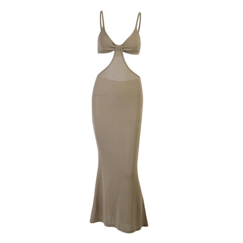 Women's Backless Sling Dress Summer Sexy Temperament Elegant Slim Dresses