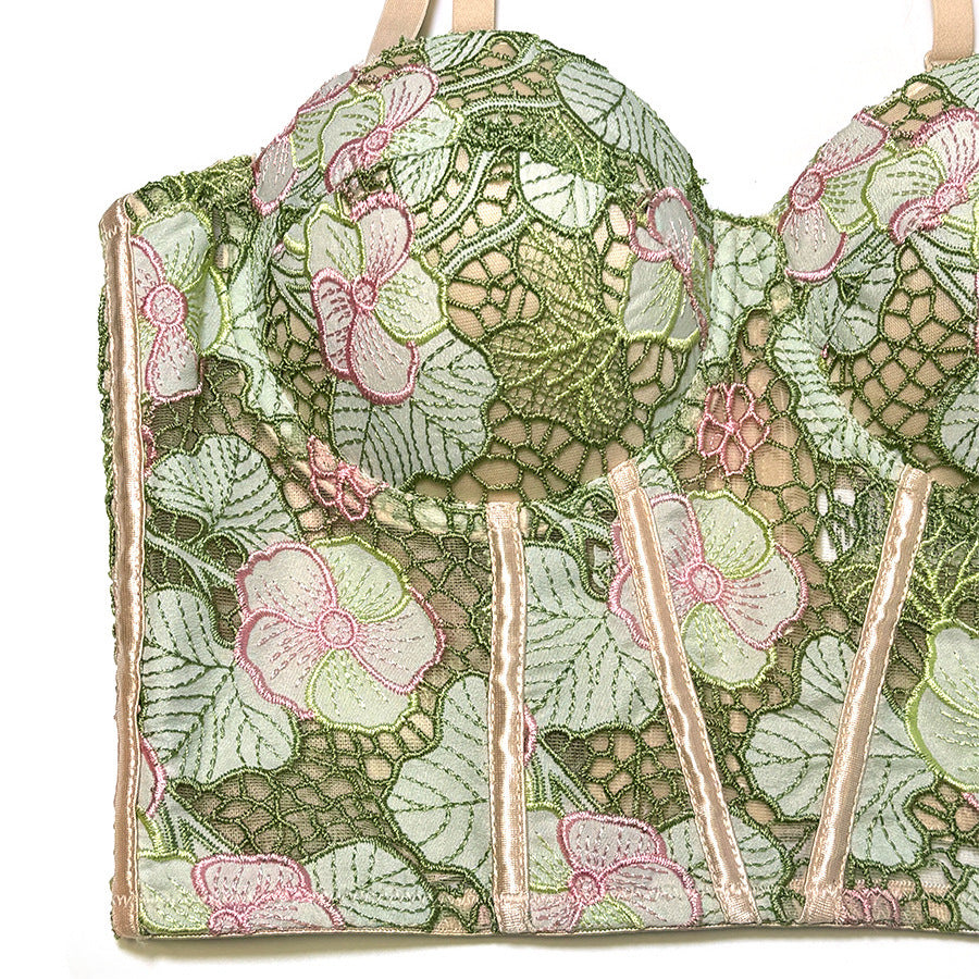 Fresh Lace Sling Basic Sexy Mint Tops