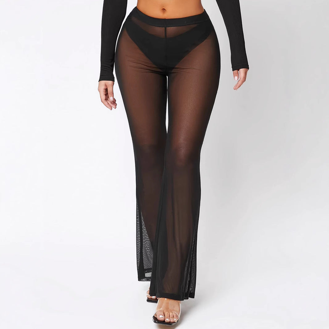 Women's Mesh Summer Fashion Sexy Breathable Casual Pants