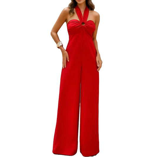 Women's Summer Sexy Slim Fit Halter Tube Jumpsuits