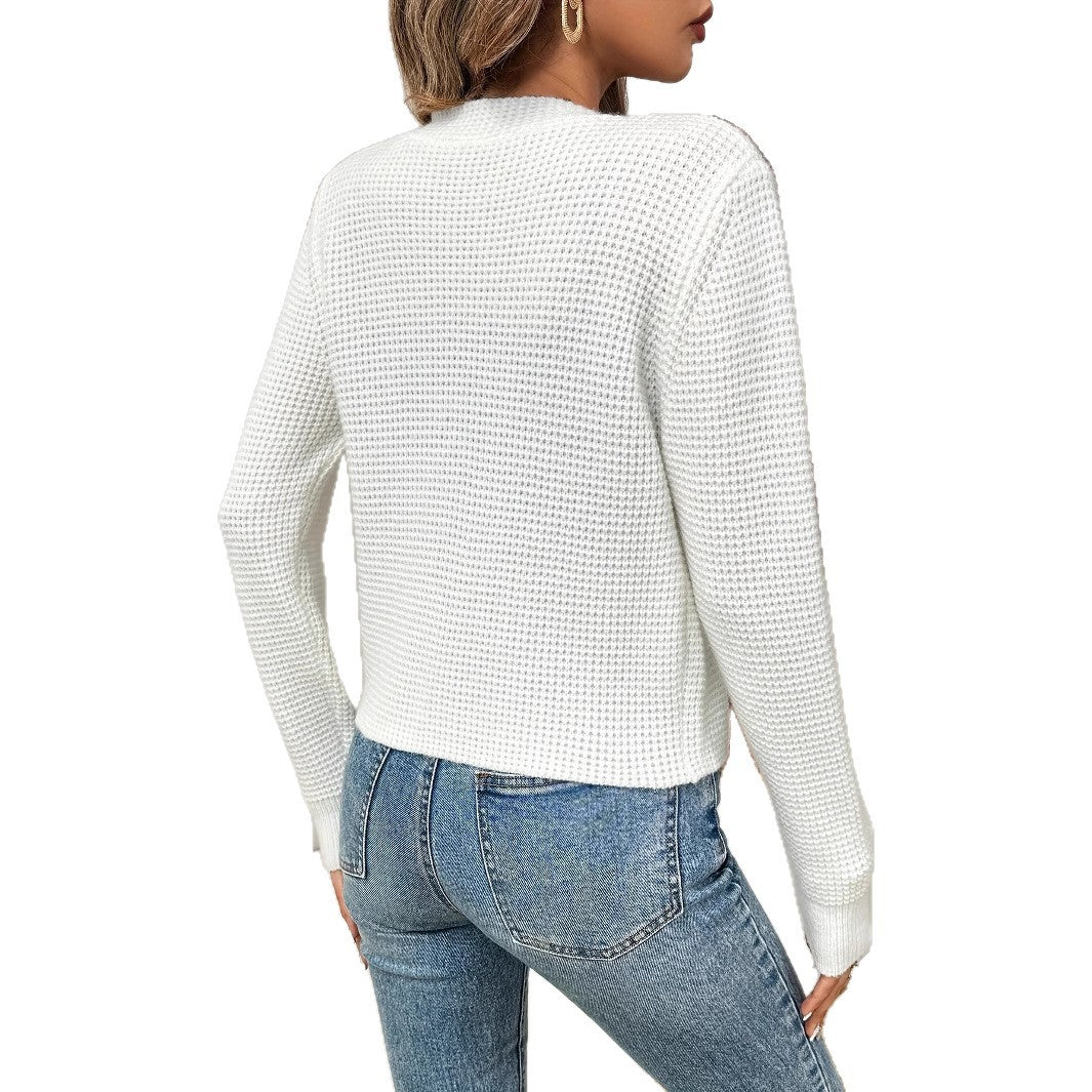 Versatile Comfortable Women's Knitted Single-breasted Loose Sweater
