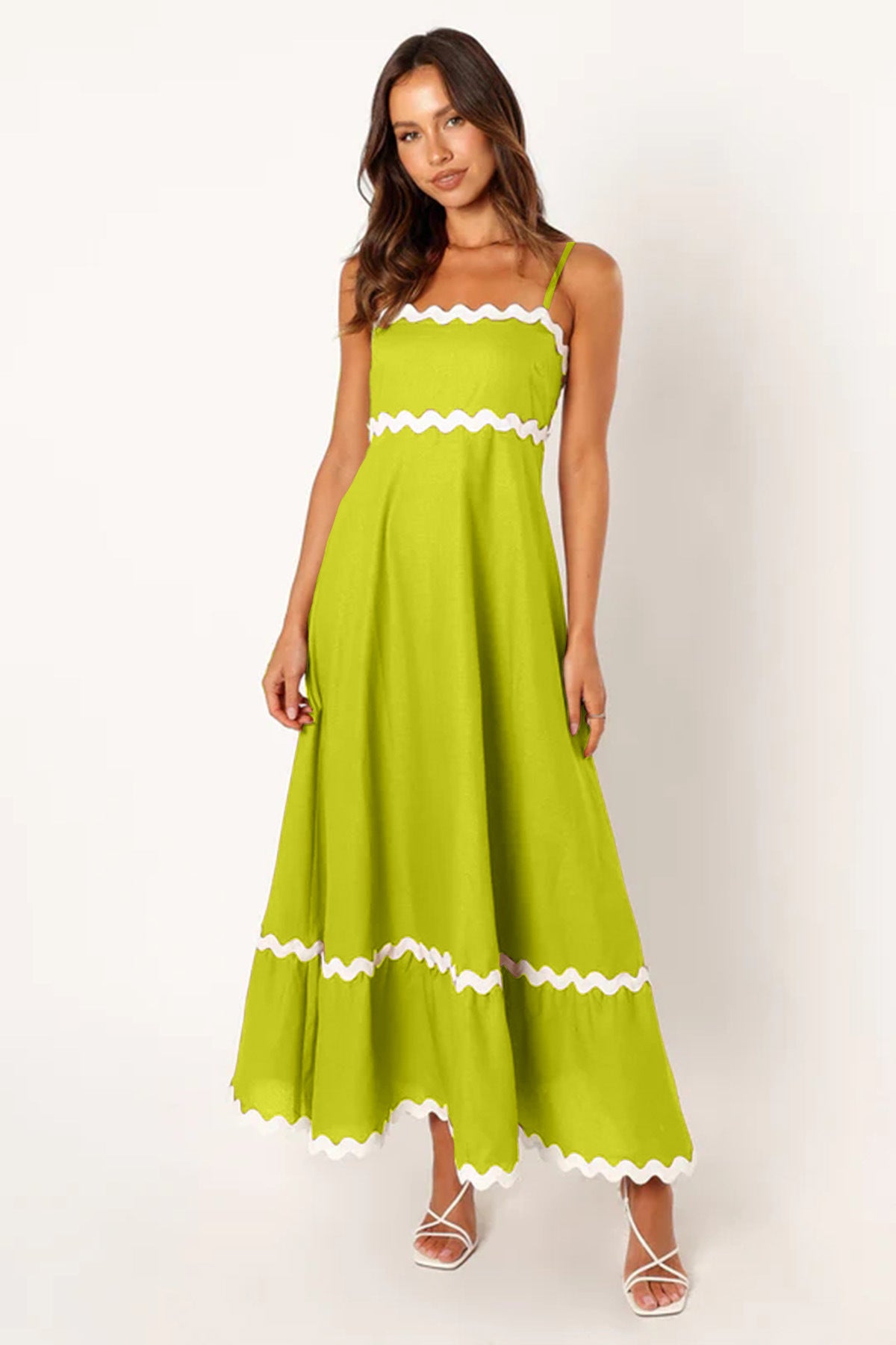 Color Lace Stitching Elegant Strap Tube Dresses