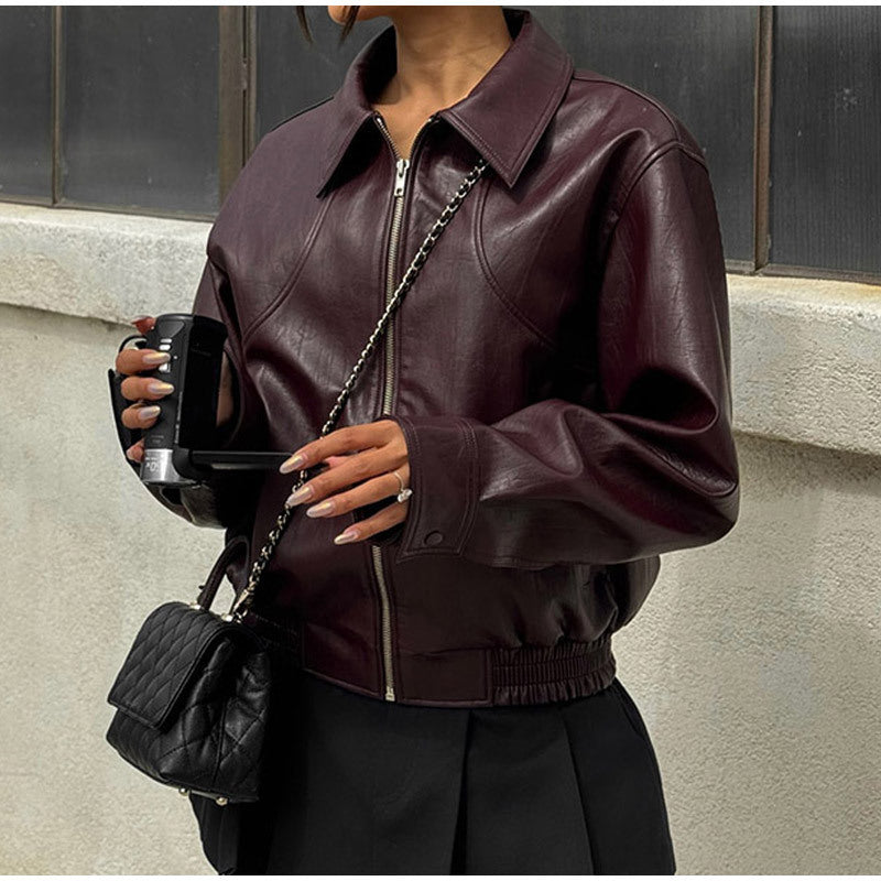 Women's Polo Collar Long Sleeve Street Cool Jackets