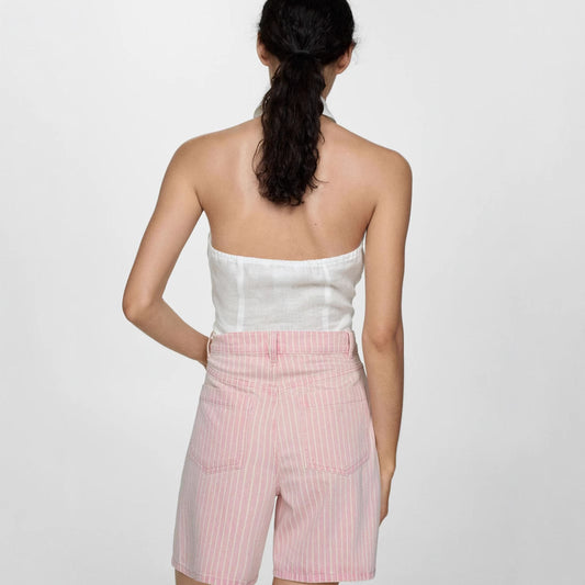 Women's Fashion Casual Striped Loose High Waist Jeans