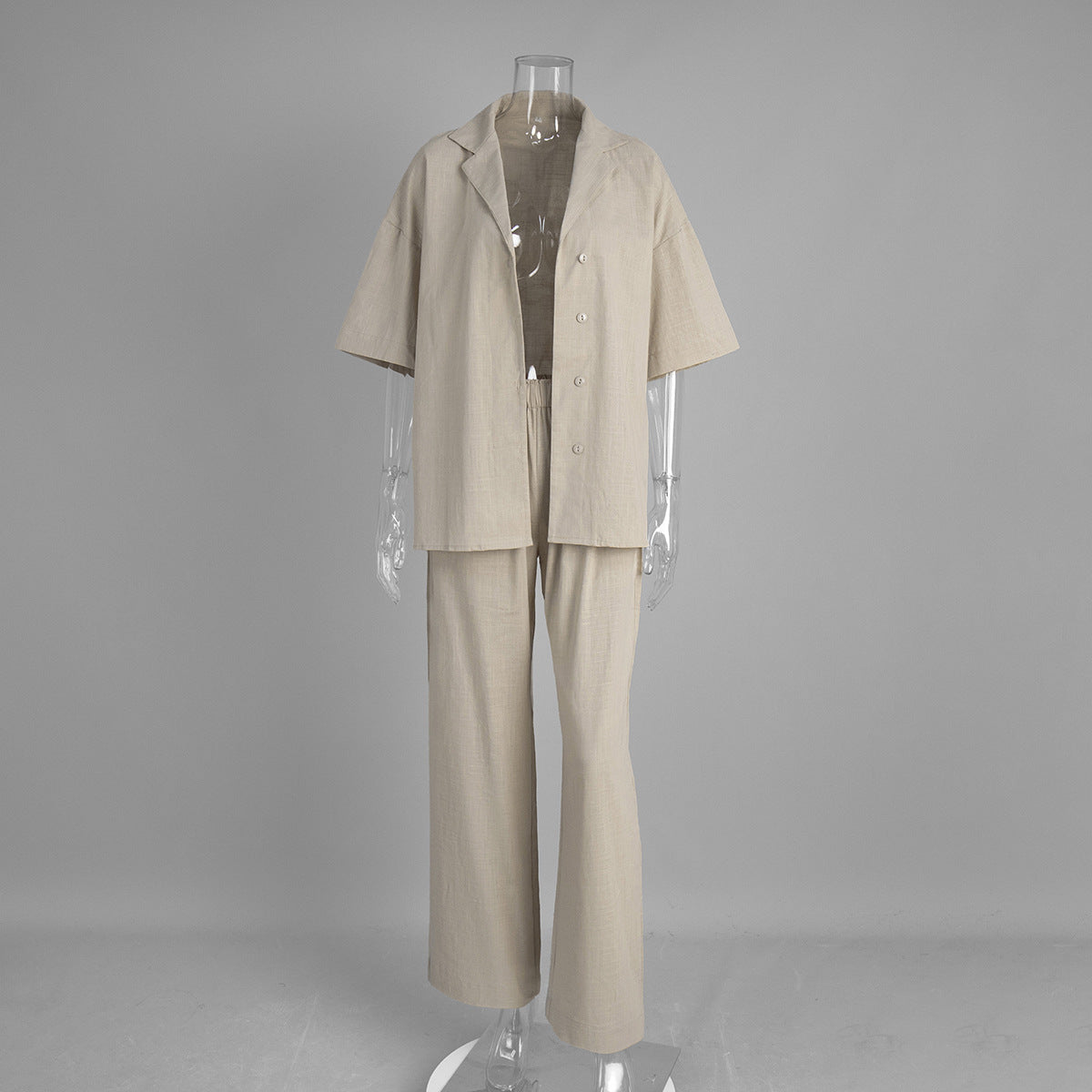 Cotton Short-sleeved Trousers Loose Sleeve Shirt Shorts