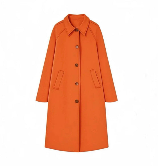 Women's Elegant Lapel Single Breasted Trench Tooling Coats