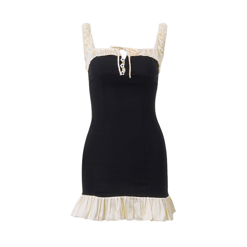 Fashion Sexy Hot Contrast Colors Ruffled Dresses