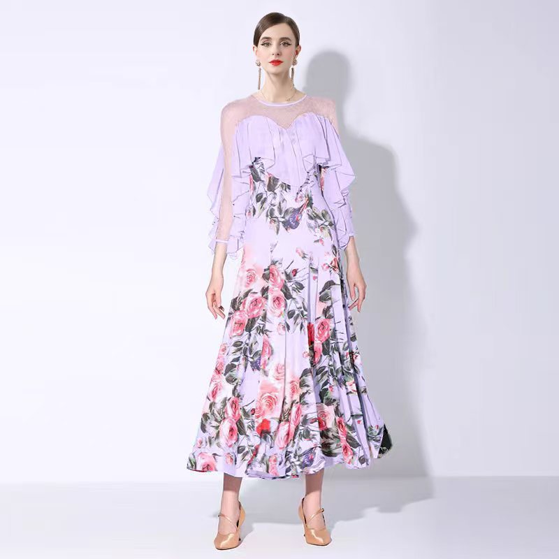 Dance National Dress Printed Long Sleeve Dresses