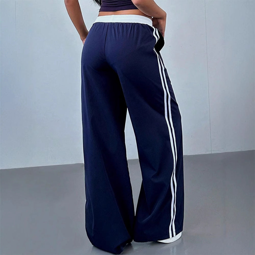 High Waist Loose Straight Casual Track Pants