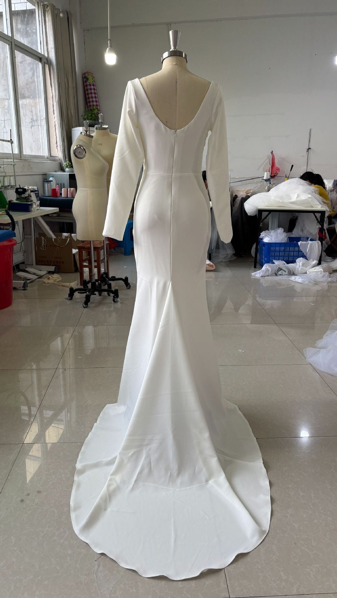Light Dress Simple Graceful Bride Fishtail Wedding Dresses