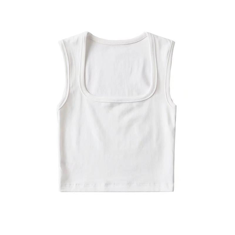 Women's Summer Sexy Deep Square Collar Tight-fitting Tops
