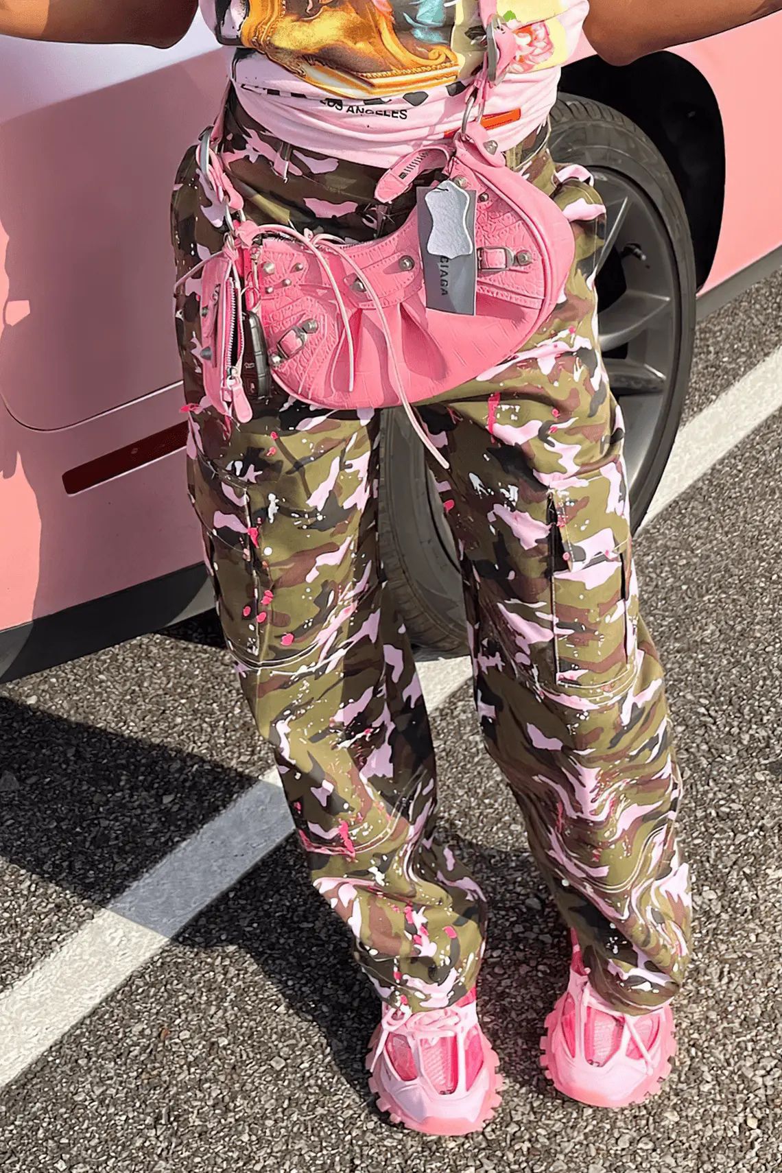 Women's Fashion High Waist Camouflage Pocket Pants