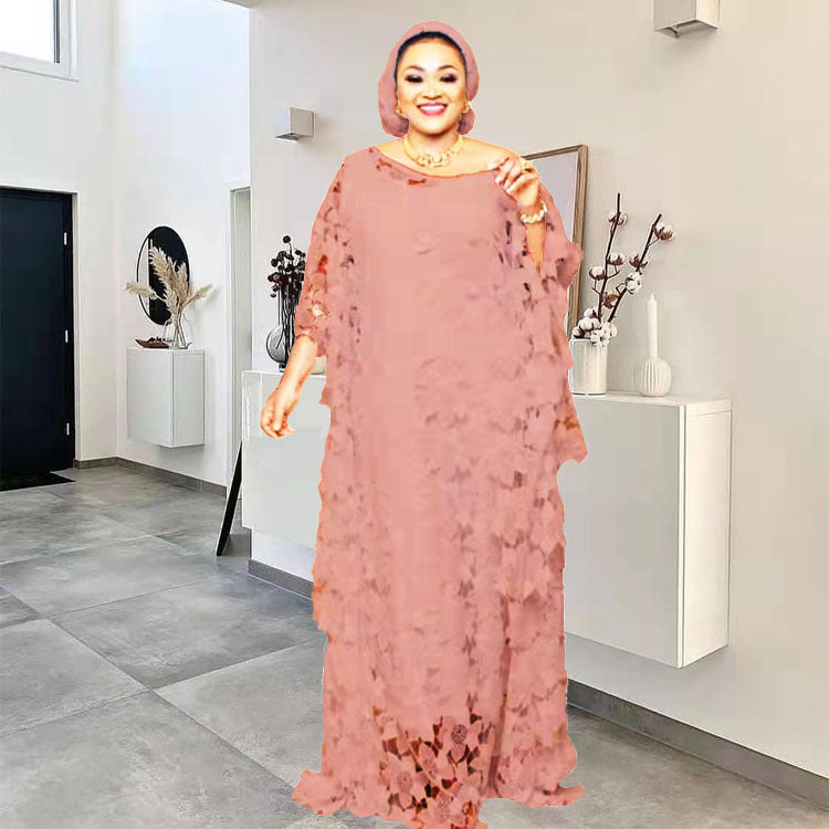 Sleeve Lace Loose Robe African Dress Dresses