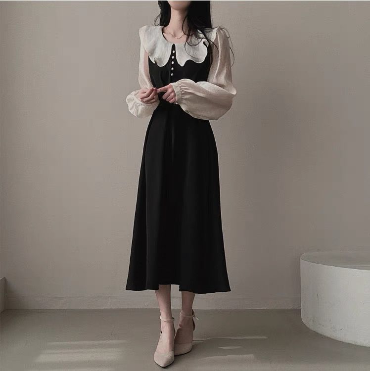 Women's French Style Temperament Ruffled Stitching Fake Dresses