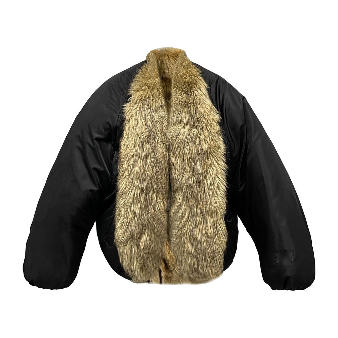 Women's American Fashion High-grade Cape Fur Cotton Winter Coats